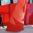 Approaching Red Sculpture