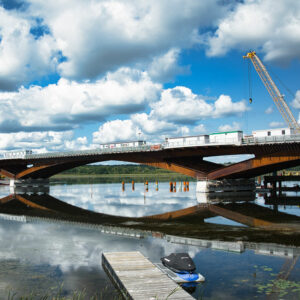 Third Crossing Bridge complete. Image courtesy @aerosnapper